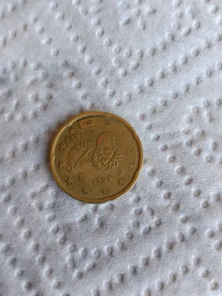 Moneda 20 céntimos Cervantes 1999
