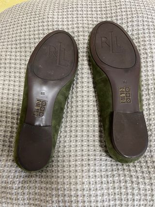 Bailarinas Lauren Ralph Lauren ante verde