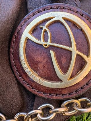 Bolso Pertegaz Piel Marrón Mini Bandolera