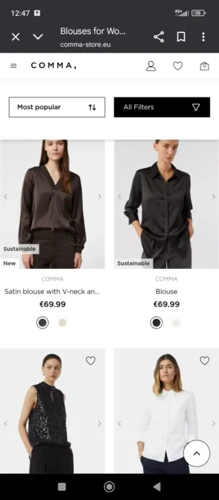 Blusa de gasa Comma mujer