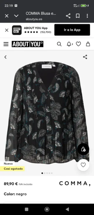 Blusa de gasa Comma mujer