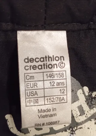 Pantalón de esquí Decathlon Negro