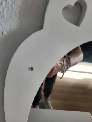 Tocador blanco madera niña con espejo