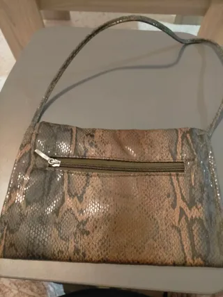 Bolso de hombro estampado serpiente pequeño