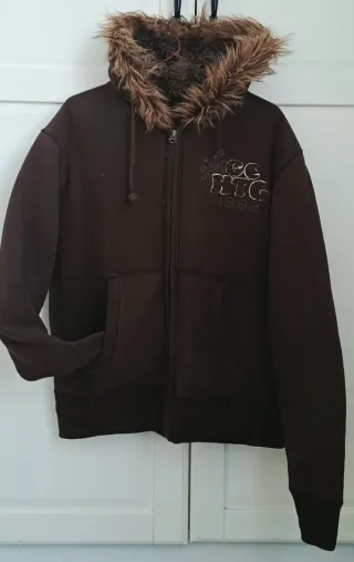 Sudadera Green Coast Marrón con Capucha con forro