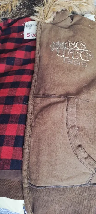 Sudadera Green Coast Marrón con Capucha con forro