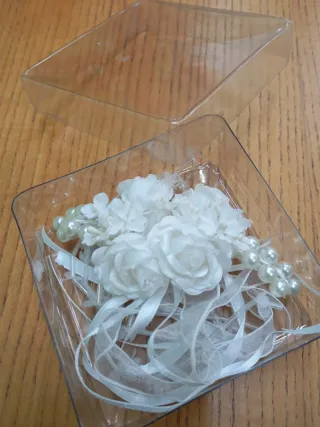 Tocado Comunión Flores y Perlas (Mod. O1-2)