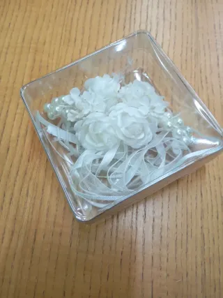 Tocado Comunión Flores y Perlas (Mod. O1-2)