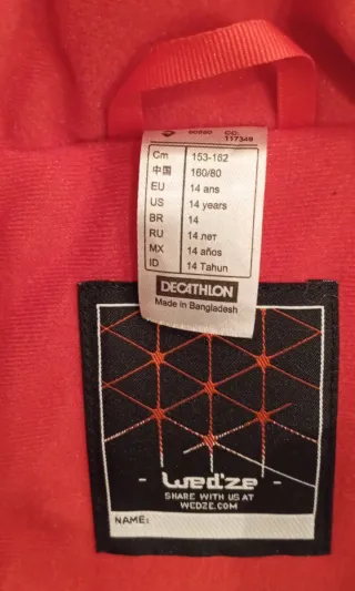 Chaqueta esquí Decathlon Talla 14