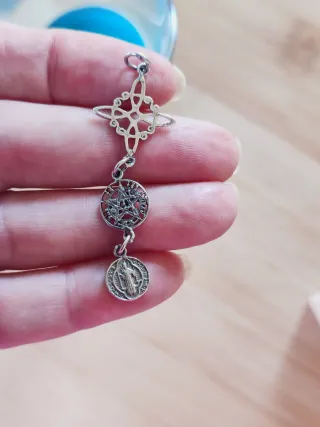 Colgante triple protección plata