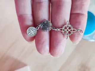 Colgante triple protección plata