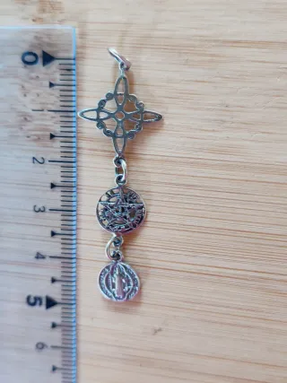 Colgante triple protección plata