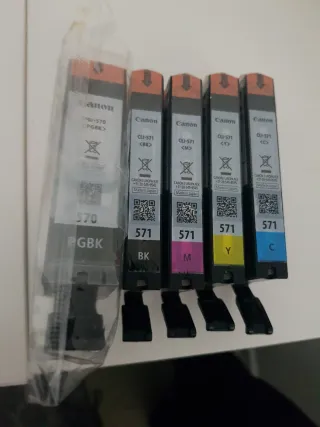Pack 5 Cartuchos Canon CLI-571- 570. PGBK