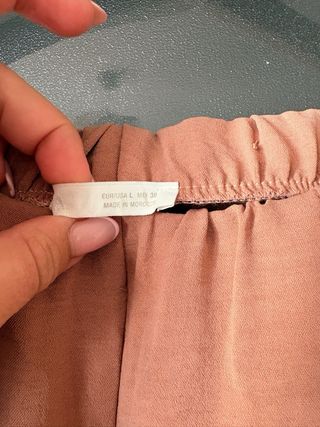 Pantalón ancho Zara rosa