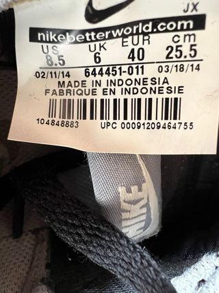 Zapatillas Nike Negras y Grises