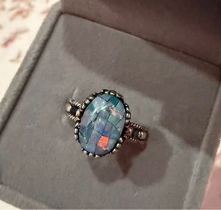 Anillo Plata 925 Opal Moisaico Ajustable