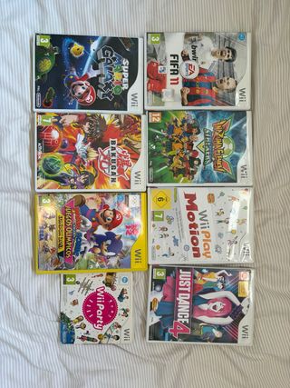 Pacchetto 8 Giochi Wii: Mario, FIFA, Just Dance, Bakugan