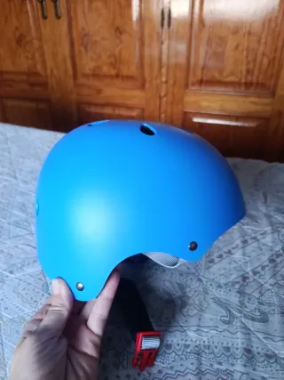 Pack Casco + Coderas + Rodilleras Azul+ muñequera