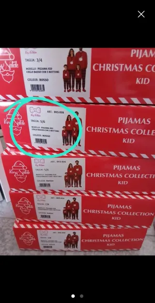 Pigiama Natale Vivy Natale Bambino Rosso