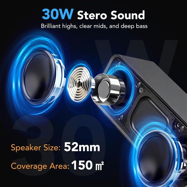 Altavoz Bluetooth Potente 30H Luz LED
