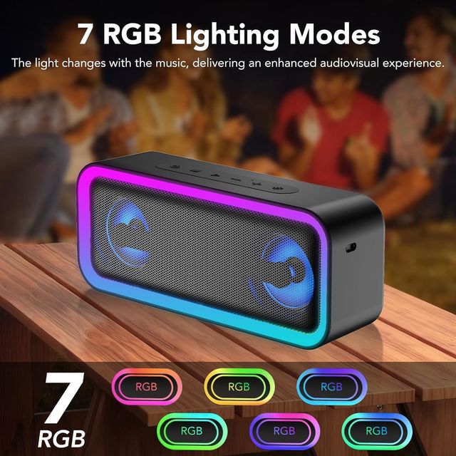 Altavoz Bluetooth Potente 30H Luz LED