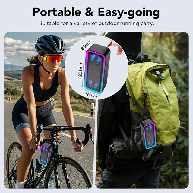 Altavoz Bluetooth Potente 30H Luz LED