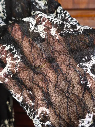 Vestido negro estampado floral