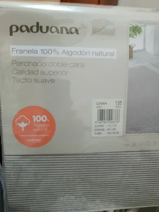 Juego Sábanas Franela Paduana 150