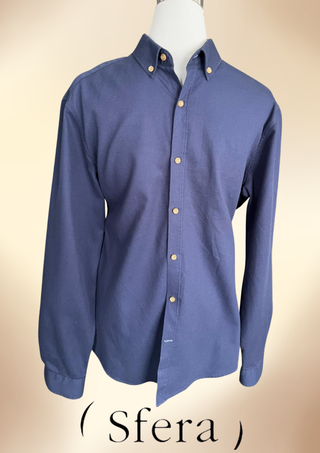Camisa Sfera Men L algodón coderas