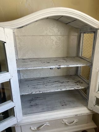 Mueble expositor vintage blanco