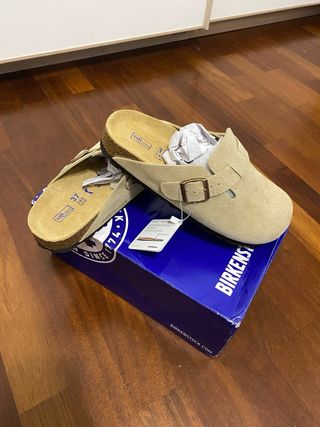 Birkenstock Boston Camoscio Beige Tg 37