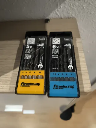 2 Juegos Brocas Piranha Metal/Madera