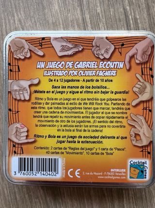 Juego Ritmo y Bola en caja metálica