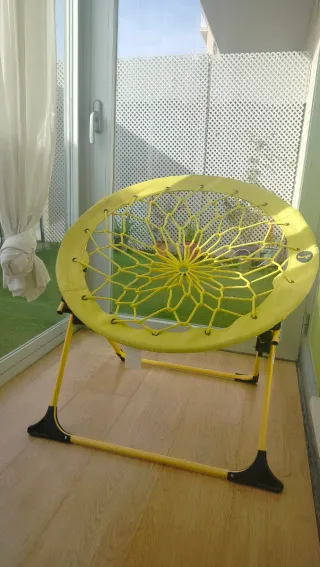 Silla lectura Bungee Plegable Amarilla