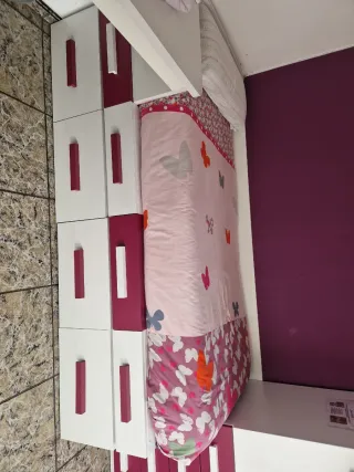 Cama 90x200 con cajones