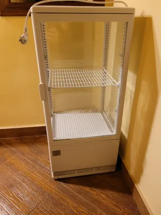 Nevera expositora blanca
