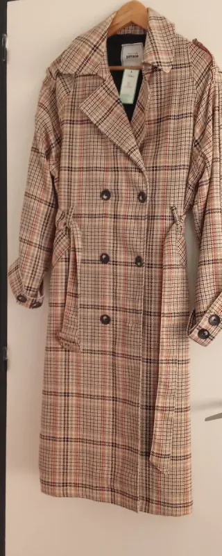 Garbardina mujer cuadros otoñoS sin estrenar