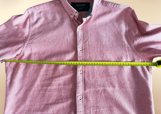 Camisa Zara Man L burdeos algodón