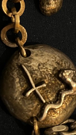 Collana massiccia Argento e Oro Antico