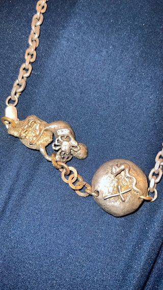 Collana massiccia Argento e Oro Antico
