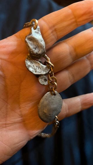 Collana massiccia Argento e Oro Antico