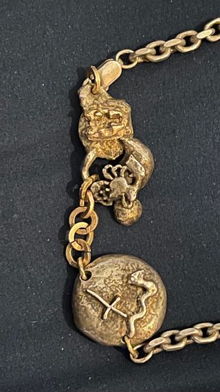 Collana massiccia Argento e Oro Antico