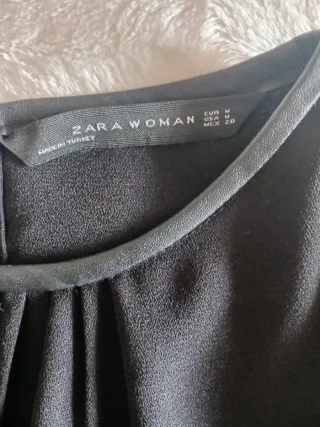 Camisa negra Zara Talla M