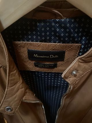 Cazadora Piel Massimo Dutti Marrón