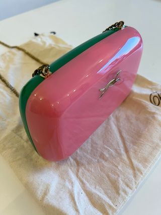 Bolso Bimba y Lola Rosa y verde con Cadena