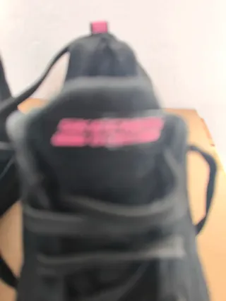 Zapatillas Skechers Mujer Negras Rosas