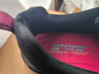 Zapatillas Skechers Mujer Negras Rosas