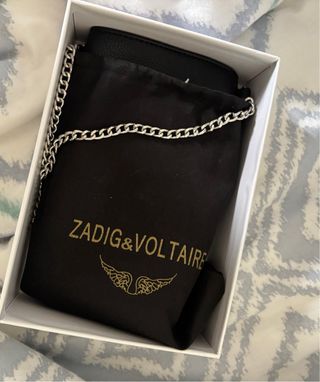 Bolso Zadig & Voltaire Negro Cadena Plata