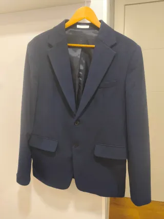 Americana traje hombre Zara azul marino