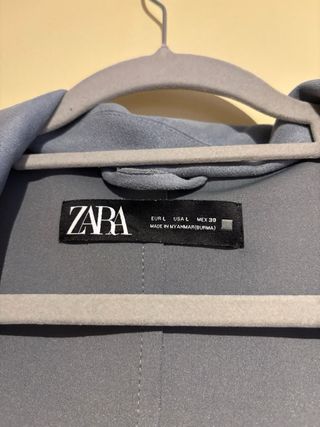 Chaqueta Zara Ante Azul Talla L